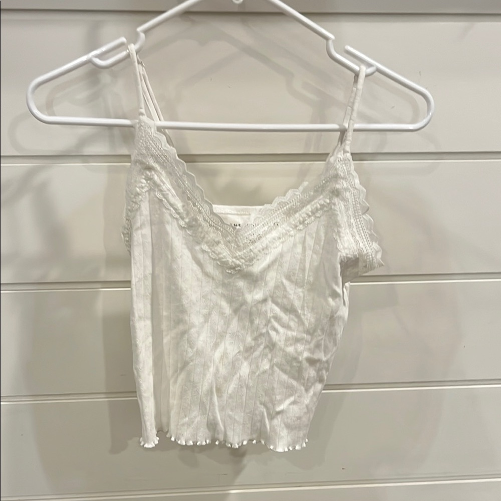 White V-Neck Ruched Camisole